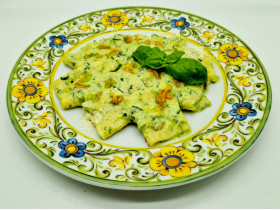 Paccheri alla “Nerano” con fiori di zucca