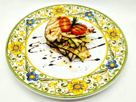 Millefoglie di pollo, verdure e scamorza