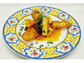 Filetto di baccalà ai due pomodori