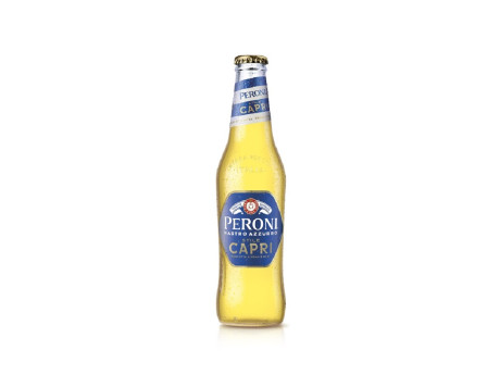 Birra Peroni Nastro Azzurro stile Capri
